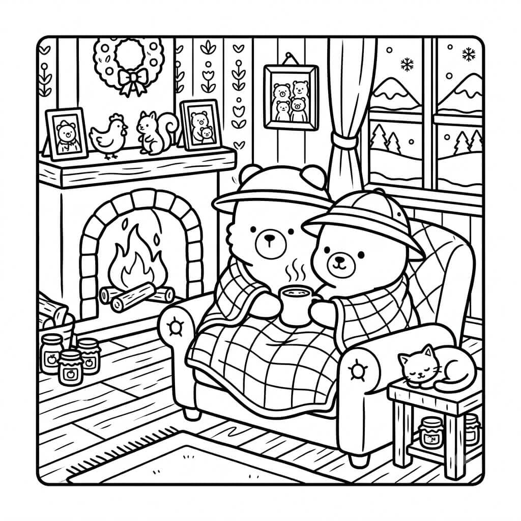 Bobbie Goods im Winter Ausmalbild