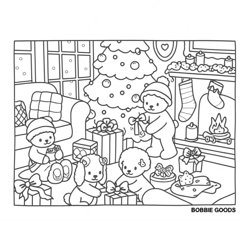 Bobbie Goods Weihnachten Ausmalbild