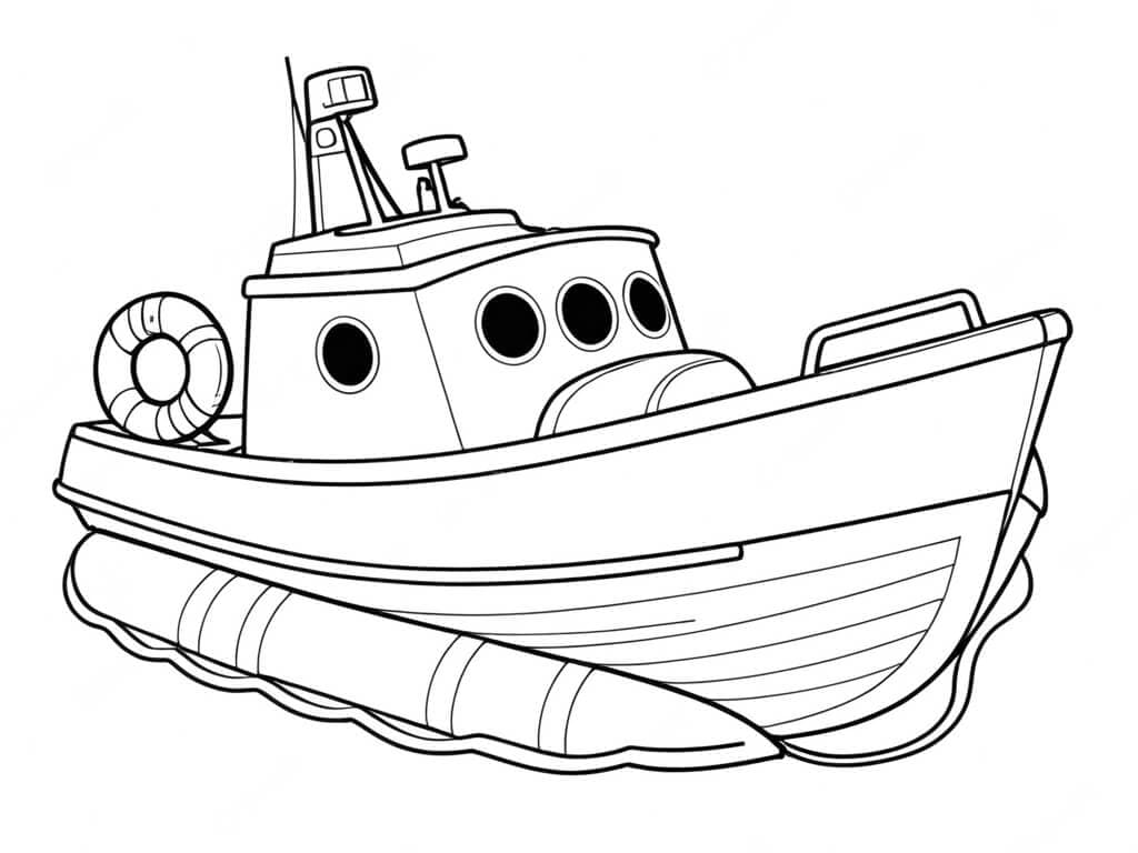 Rettungsboot Ausmalbild