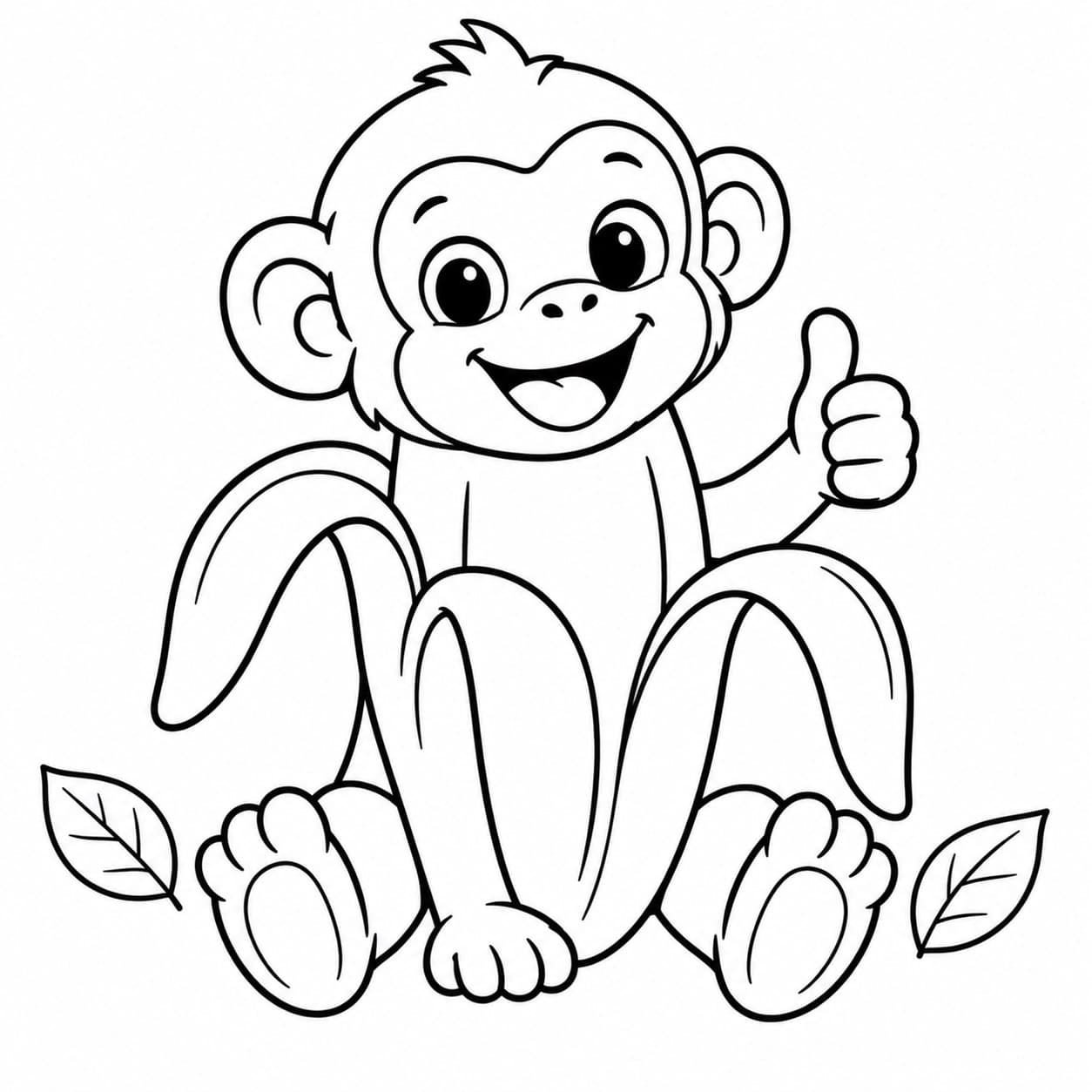 Chimpanzini Bananini Brainrot Ausmalbild