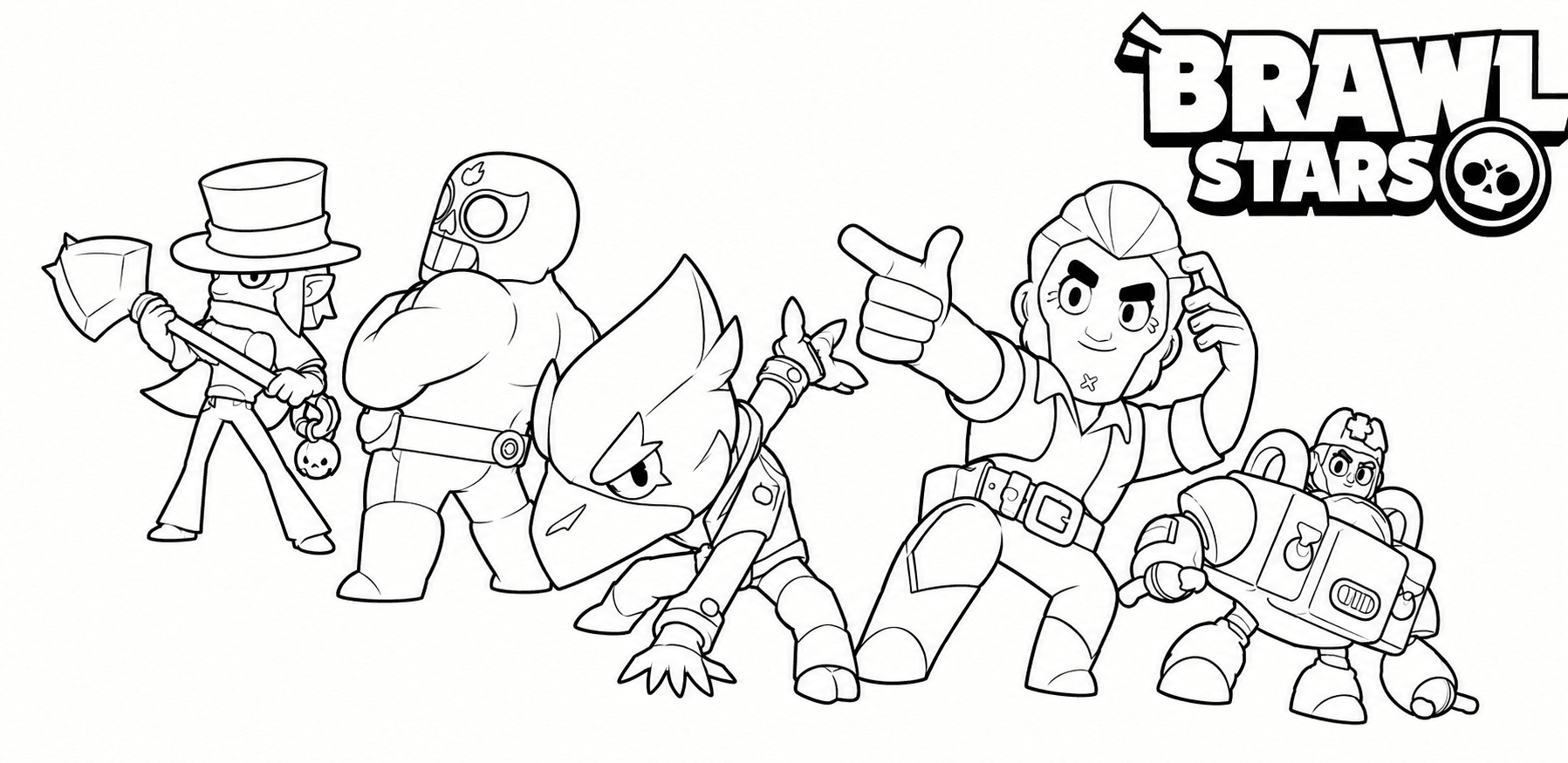 Brawl Stars in Aktion Ausmalbild