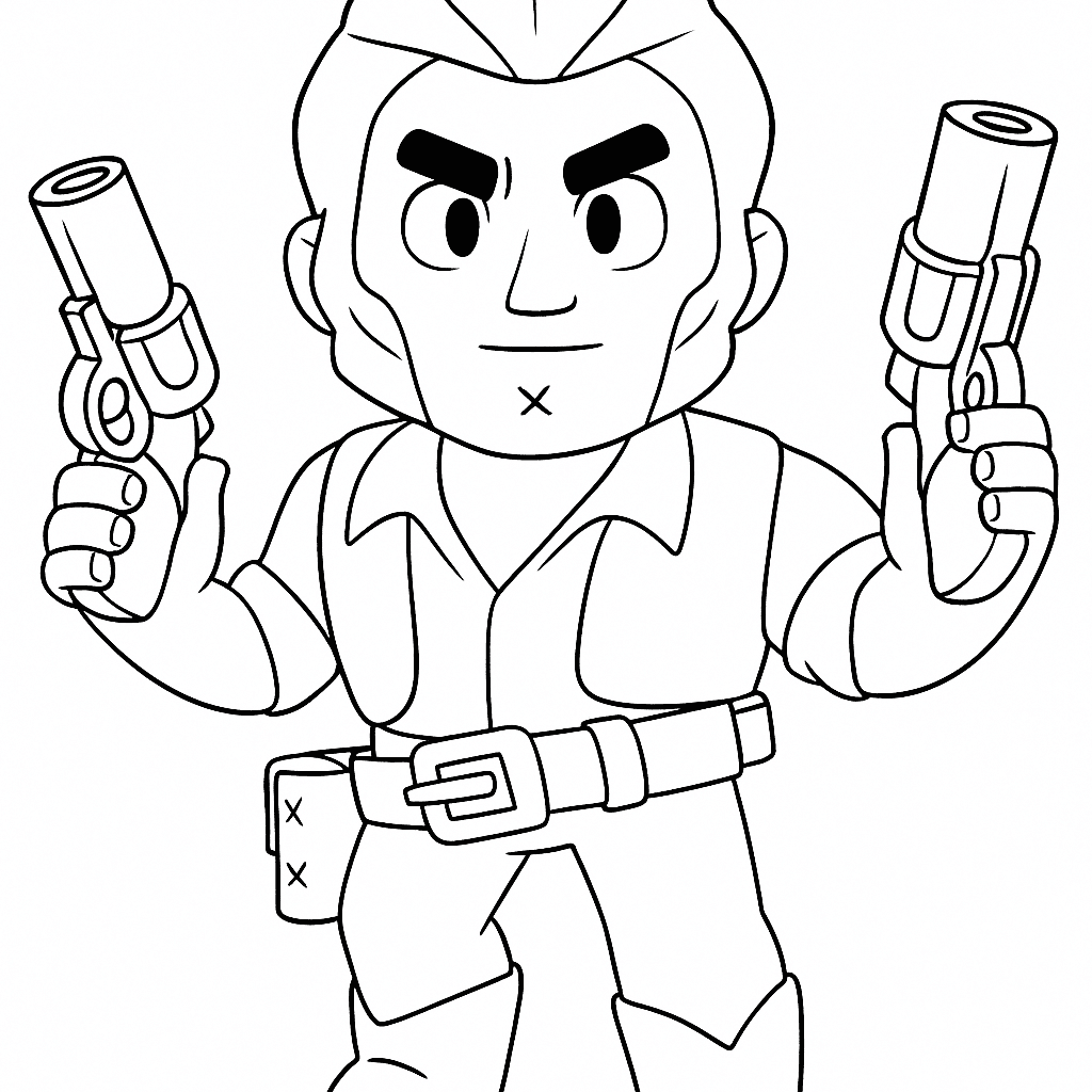 Colt Brawl Stars Ausmalbild