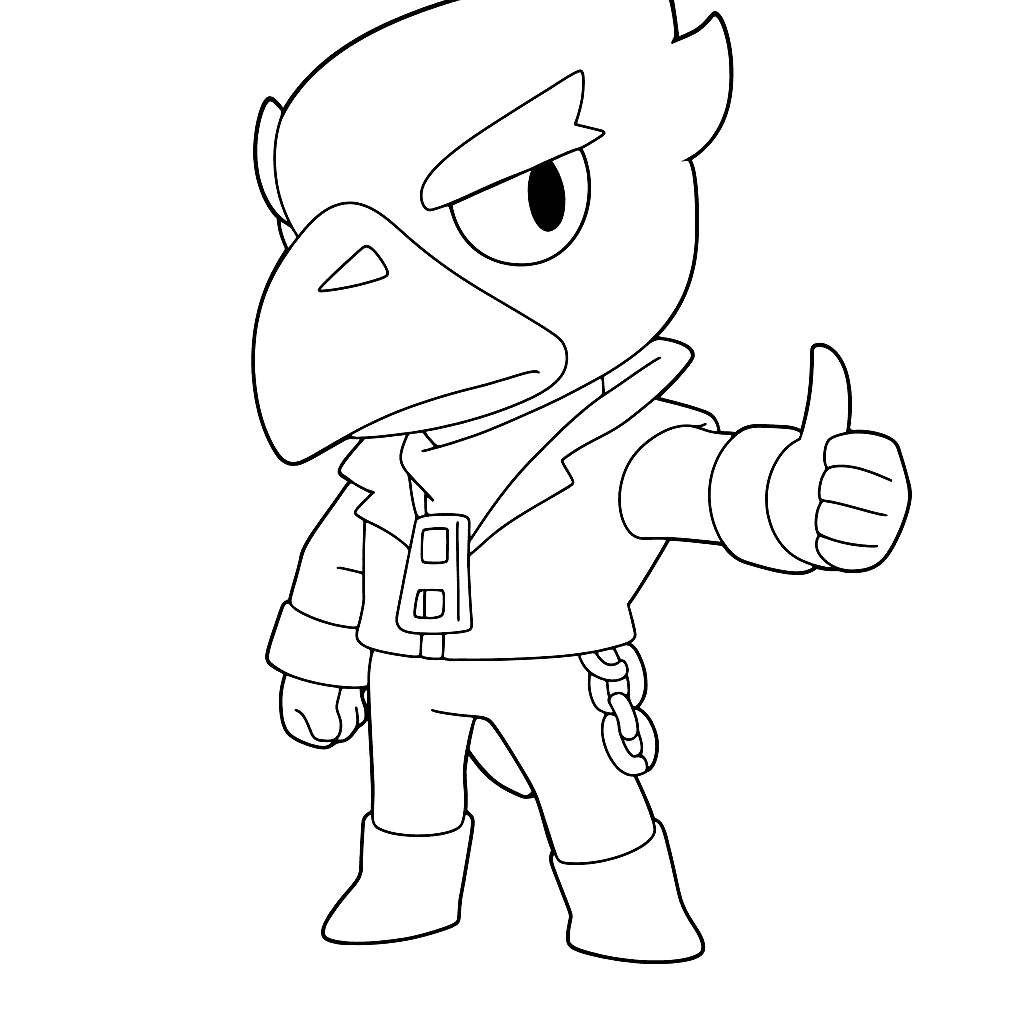 Crow Brawl Stars Ausmalbild