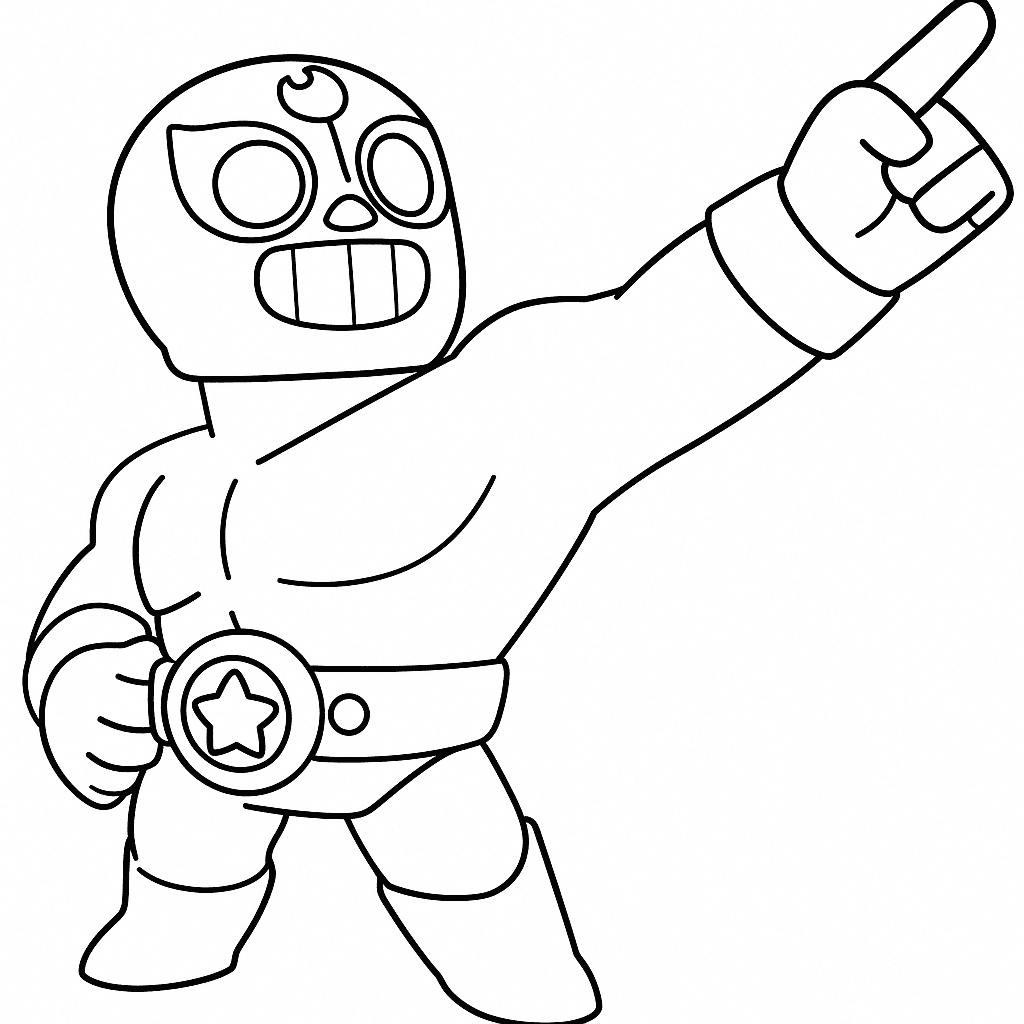 El Primo Brawl Stars Ausmalbild