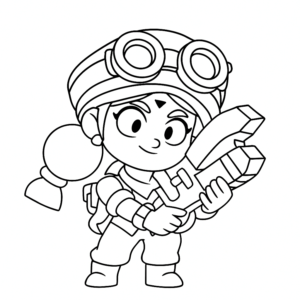 Jessie Brawl Stars Ausmalbild