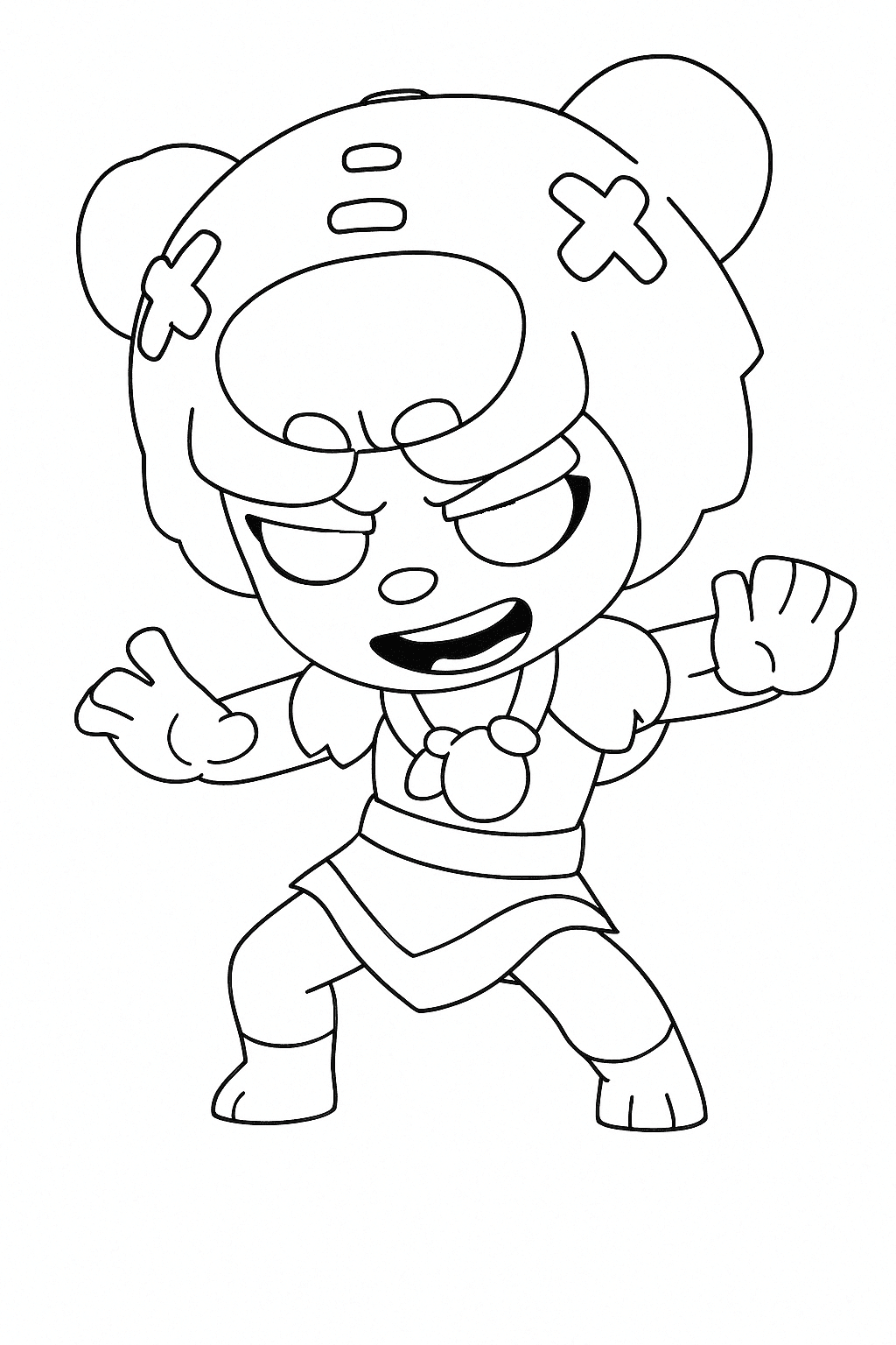 Nita Brawl Stars Ausmalbild