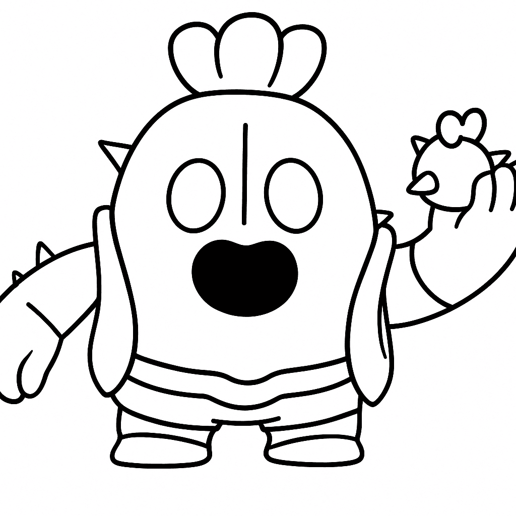Spike Brawl Stars Ausmalbild