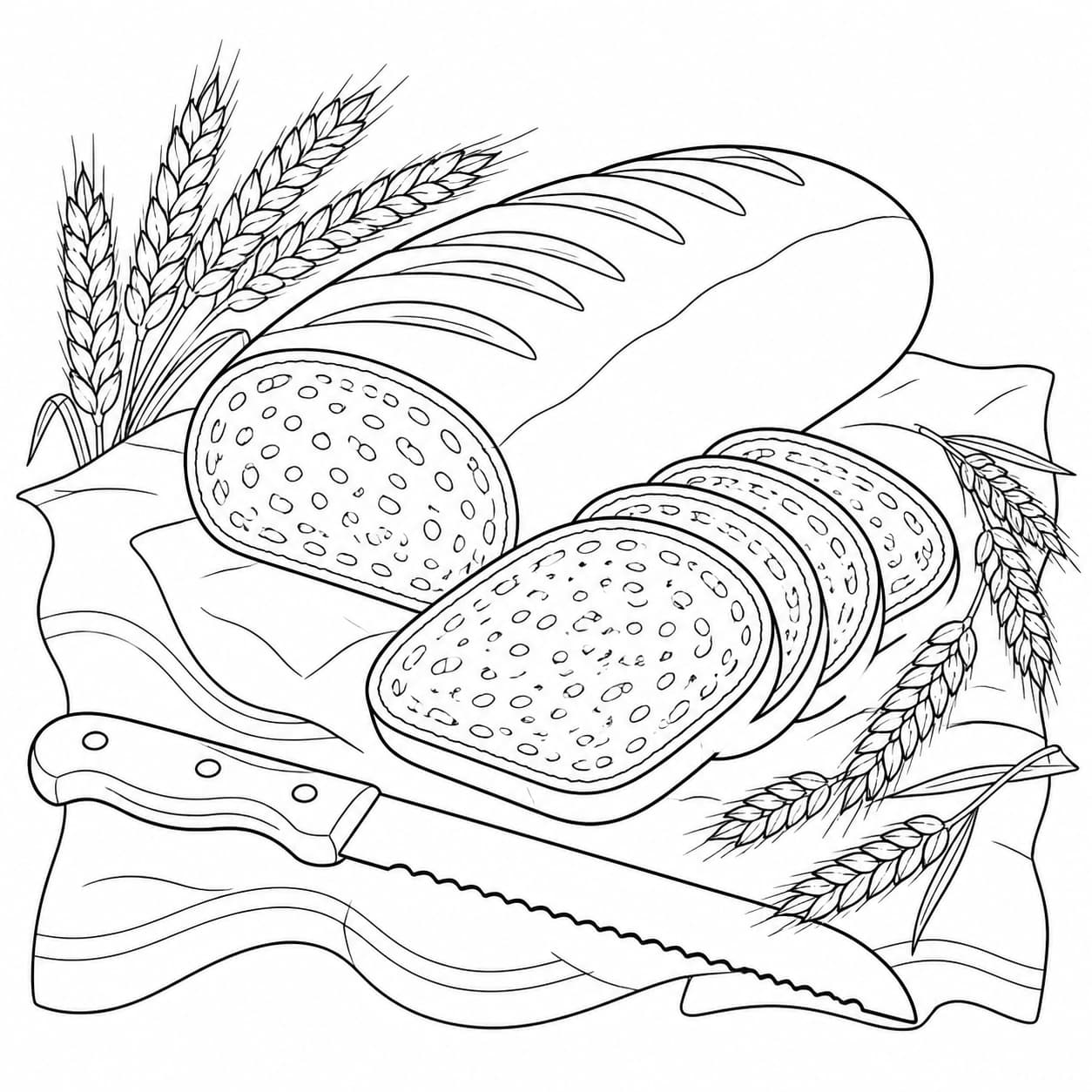 Roggenbrot Ausmalbild