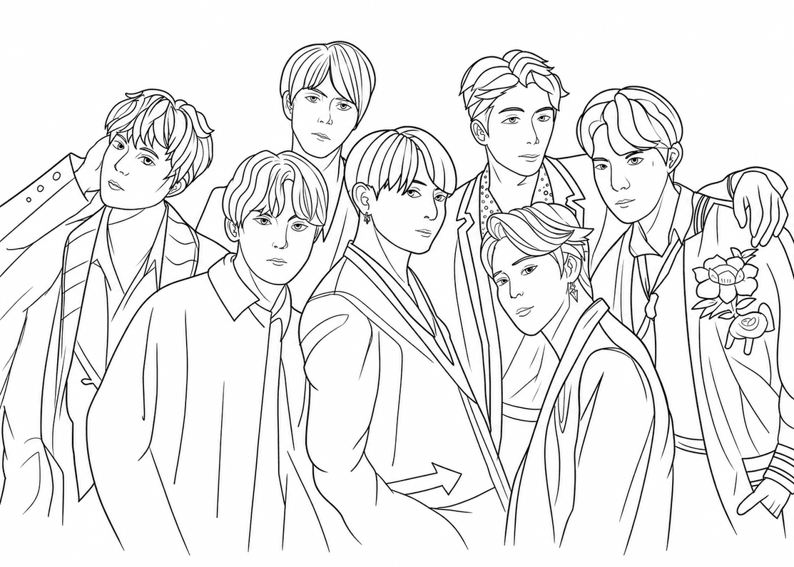 BTS Ausmalbild