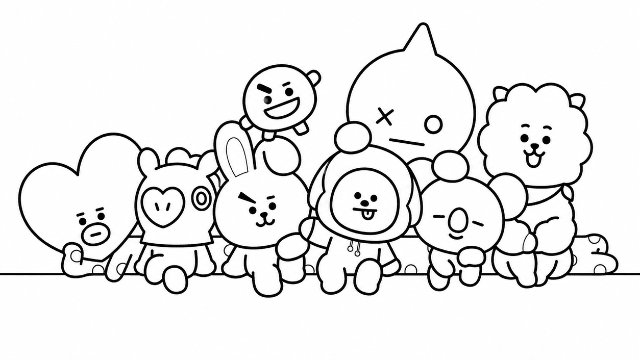 BTS BT21 Ausmalbild