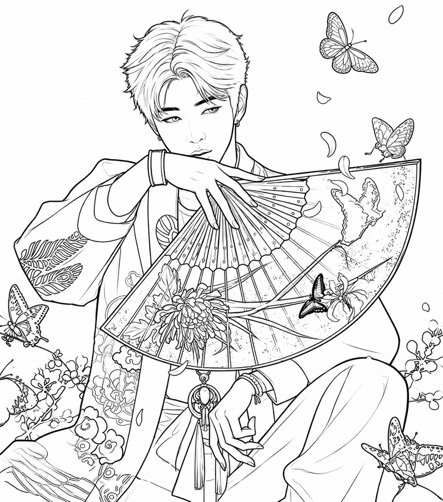 RM BTS Ausmalbild