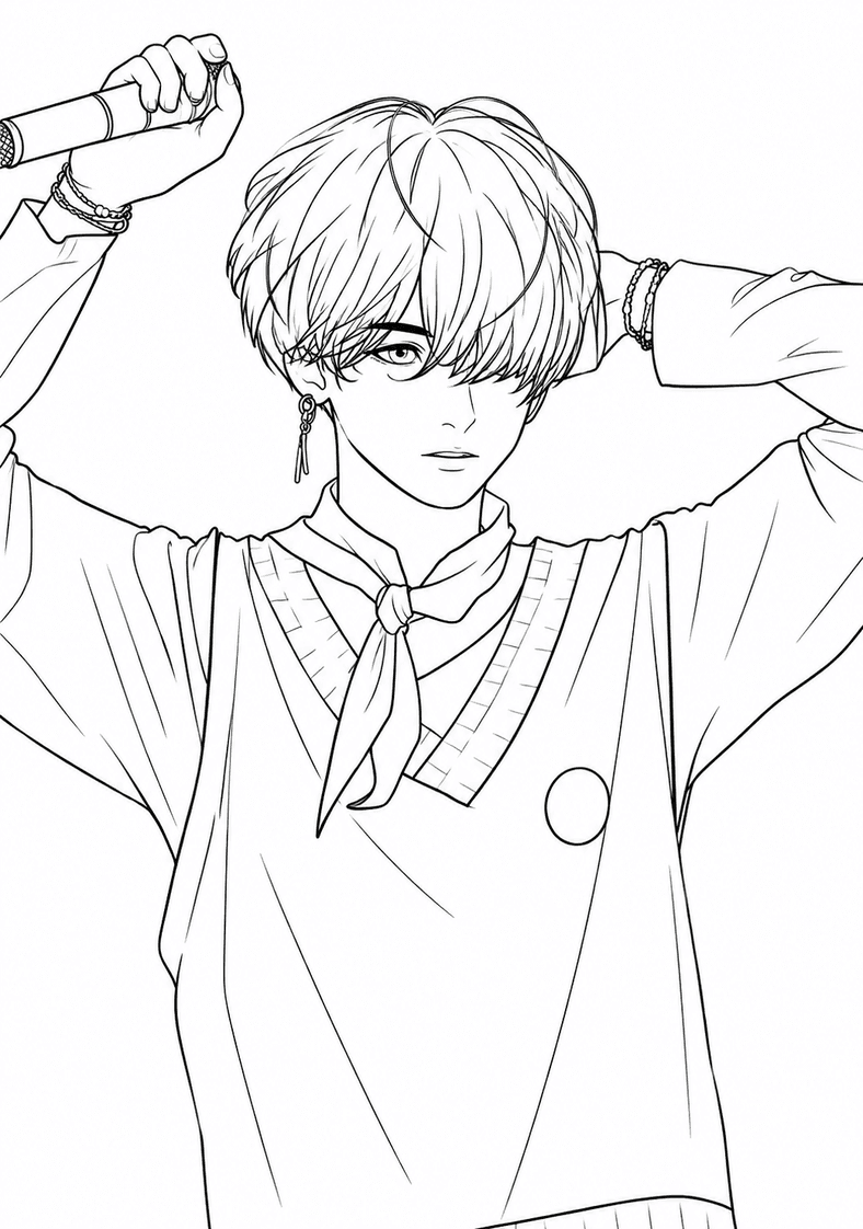 SUGA BTS Ausmalbild