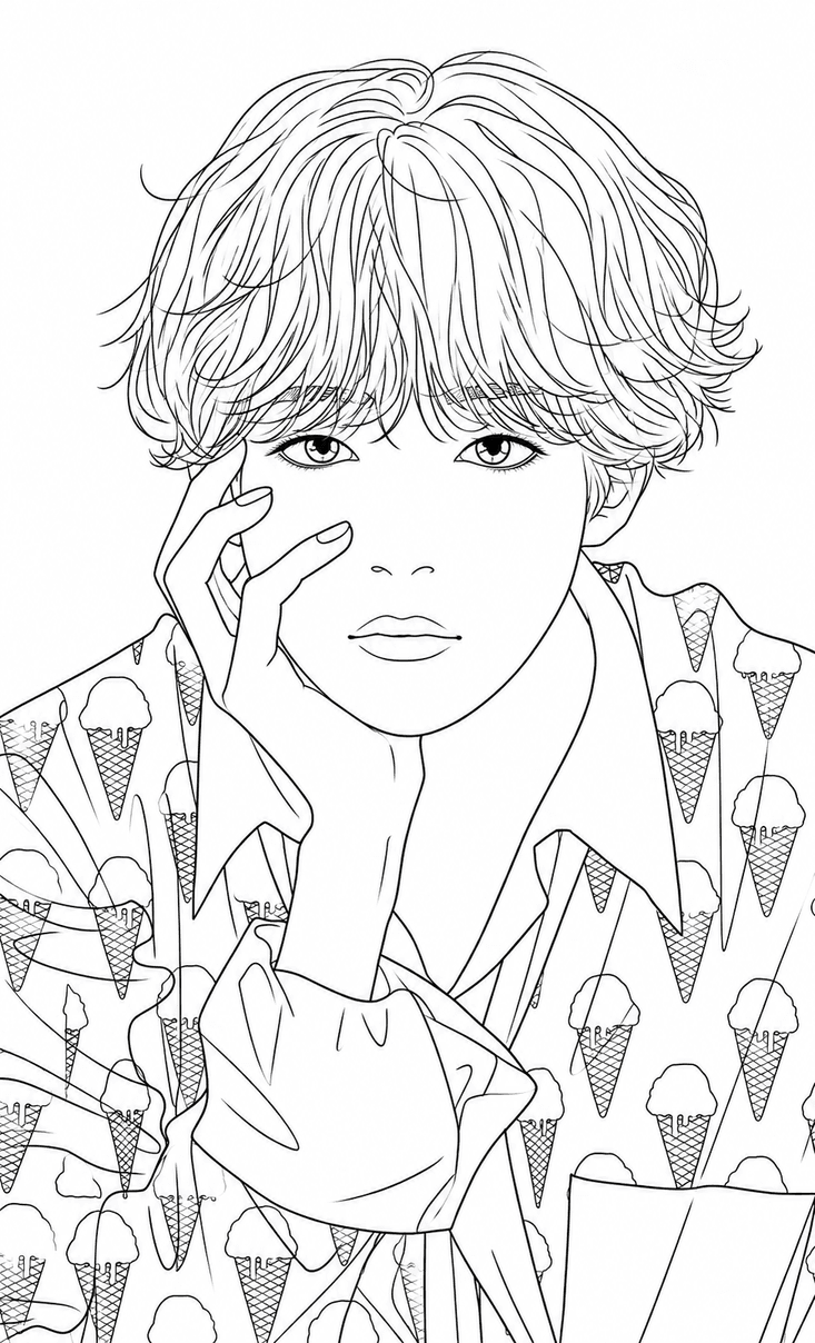 V BTS Ausmalbild