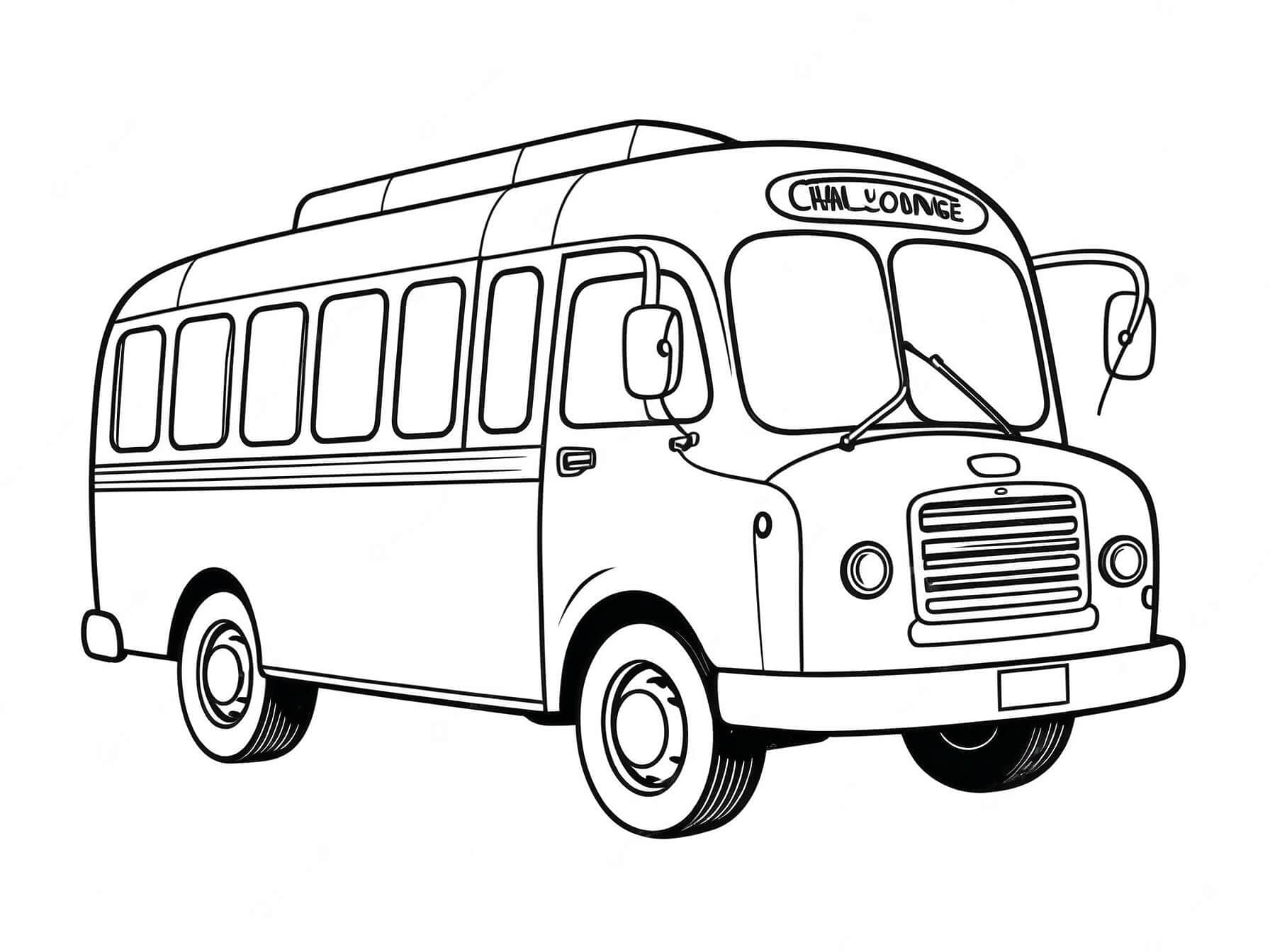 Ausländischer Bus Ausmalbild
