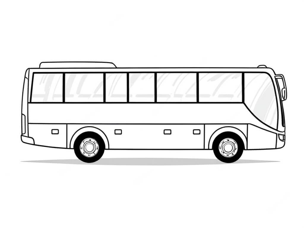 Bus Seitenansicht Ausmalbild