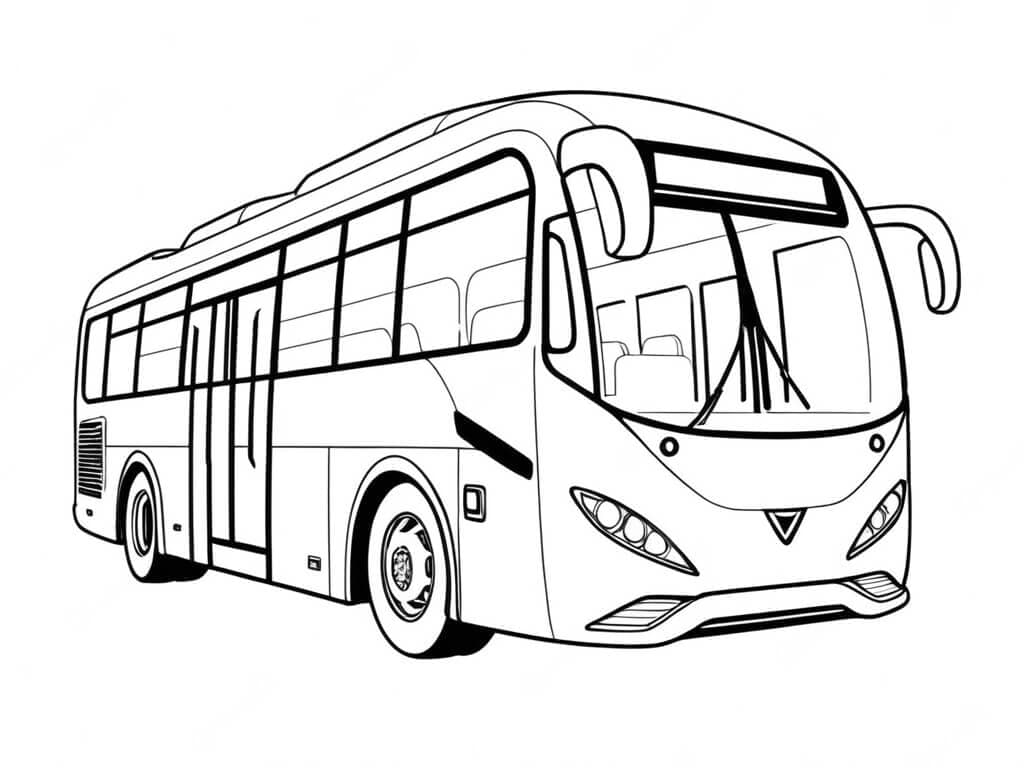 Großer Bus Ausmalbild