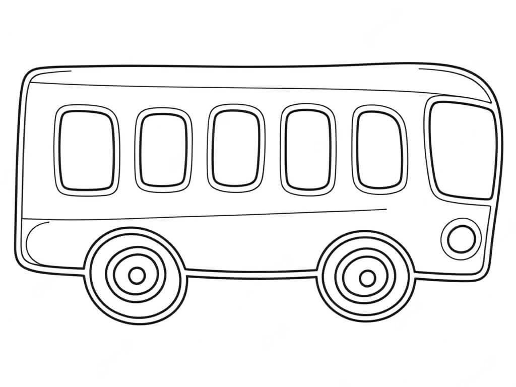 Kinderbus Ausmalbild