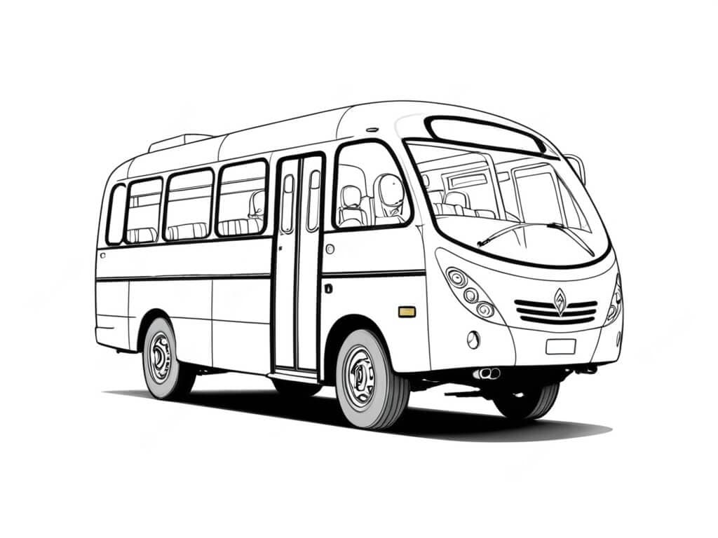 Schulbus Ausmalbild