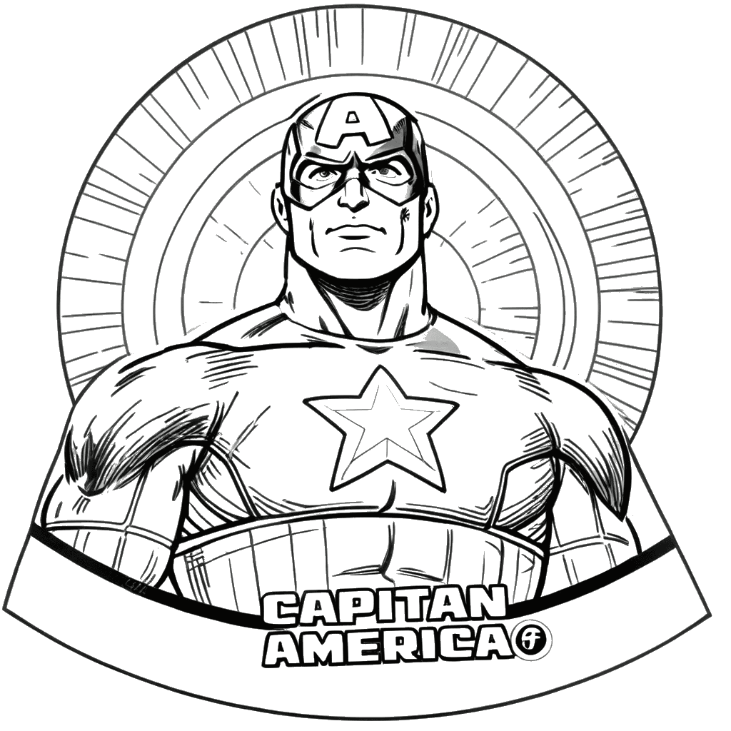 Captain America Ausmalbild