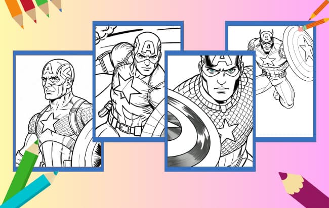Captain America Ausmalbilder