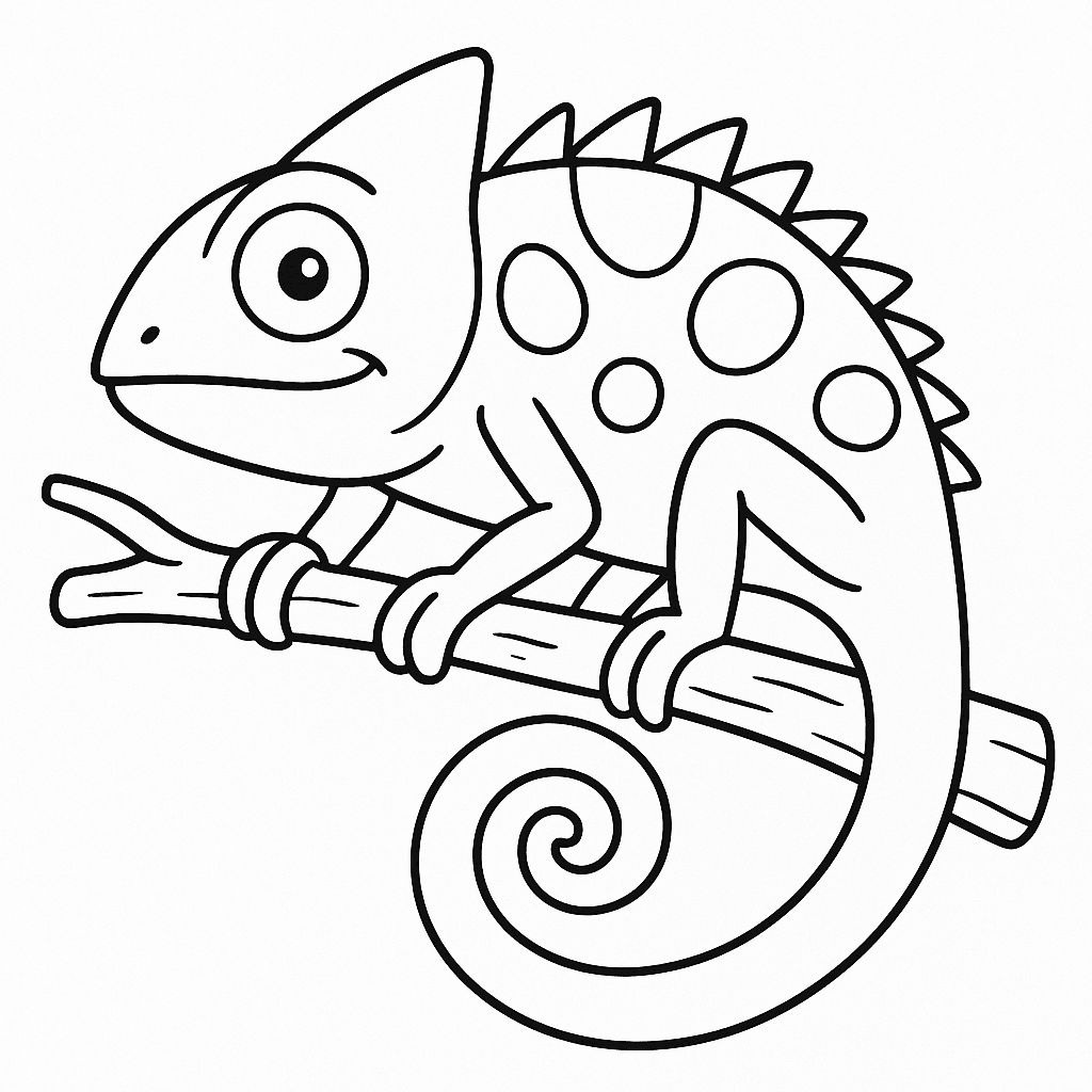 Chamäleon zum Ausmalen