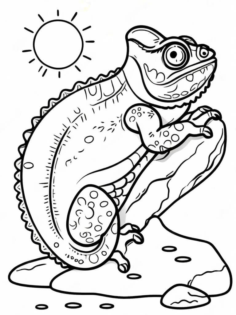Chamäleon in der Sonne