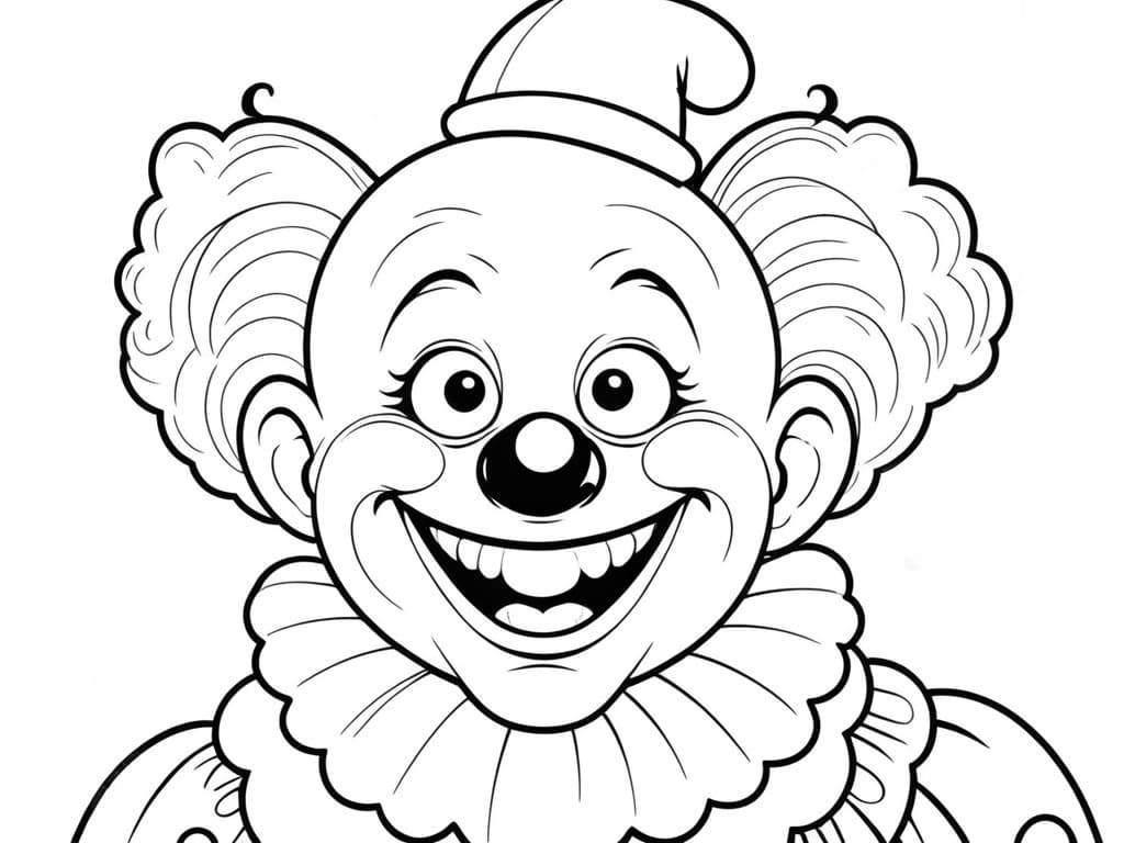 Clown Ausmalbild