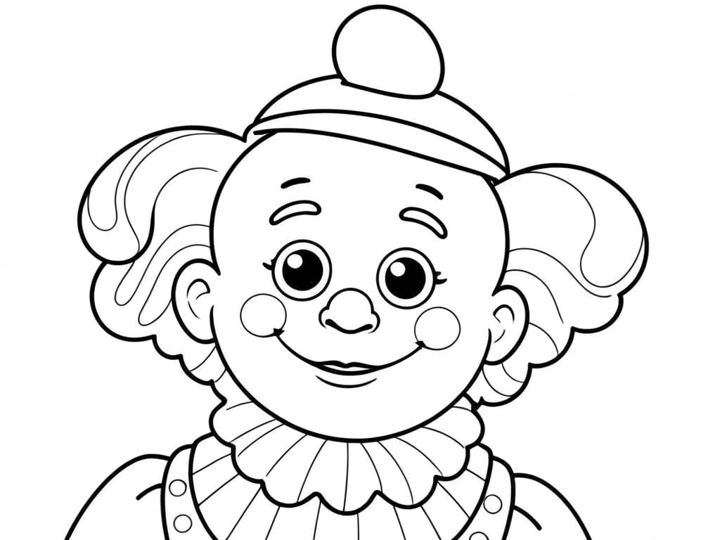 Clown für Kinder Ausmalbild