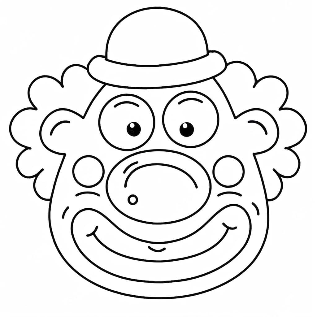 Einfacher Clown Ausmalbild 2