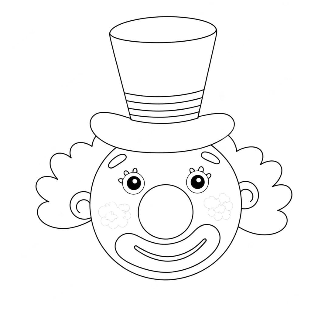 Einfacher Clown Ausmalbild