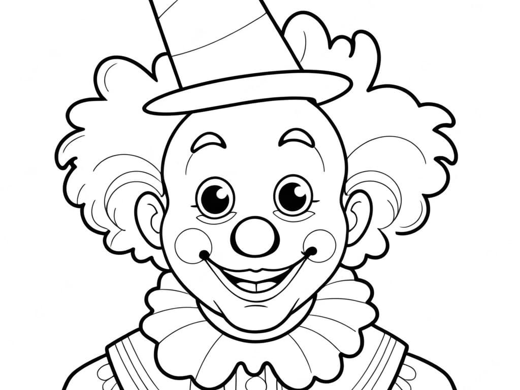Glücklicher Clown Ausmalbild