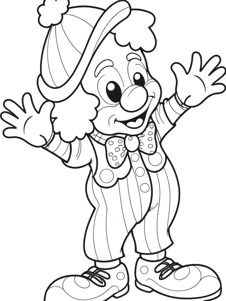 Mini-Clown Ausmalbild
