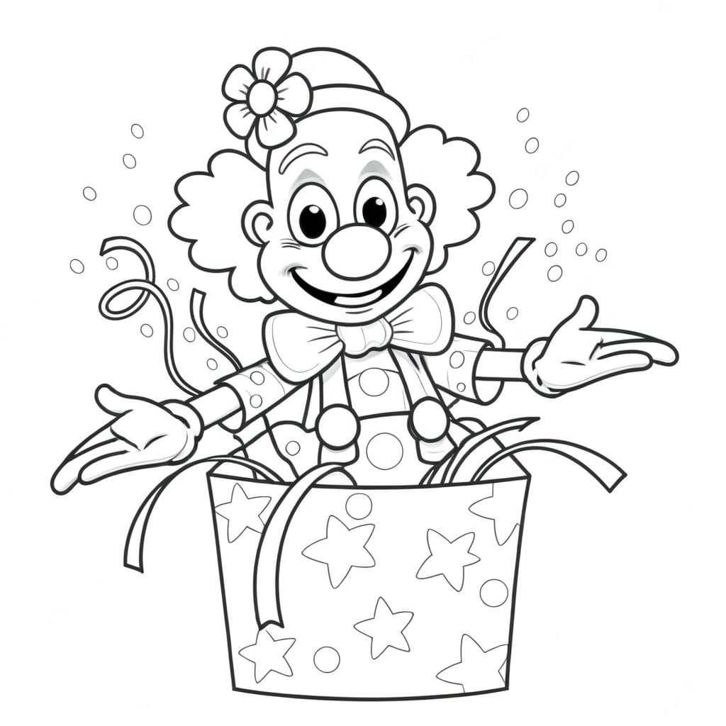 Party-Clown Ausmalbild