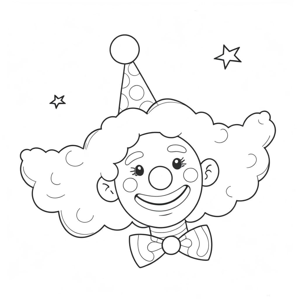 Stern-Clown Ausmalbild