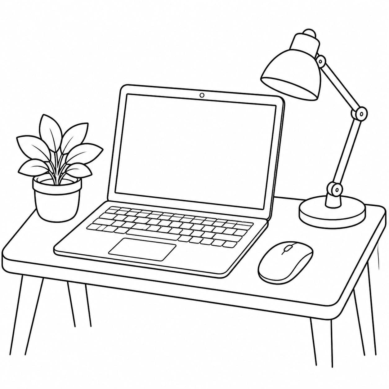 Laptop Ausmalbild