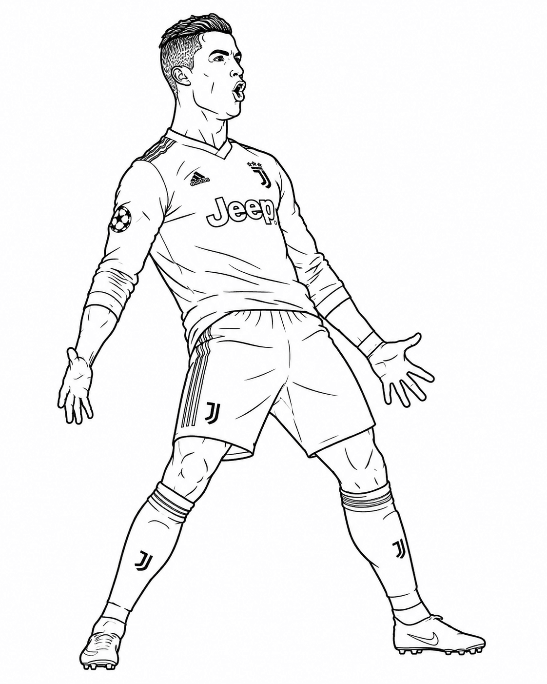 Cristiano Ronaldo Ausmalbild