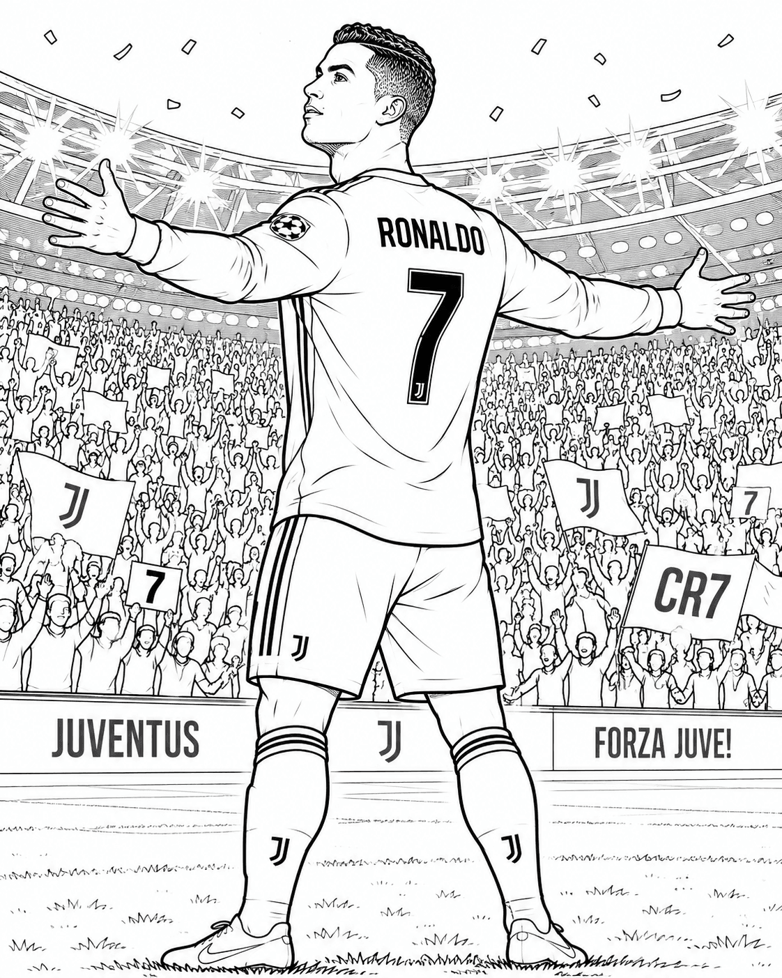 Cristiano Ronaldo Juventus Ausmalbild