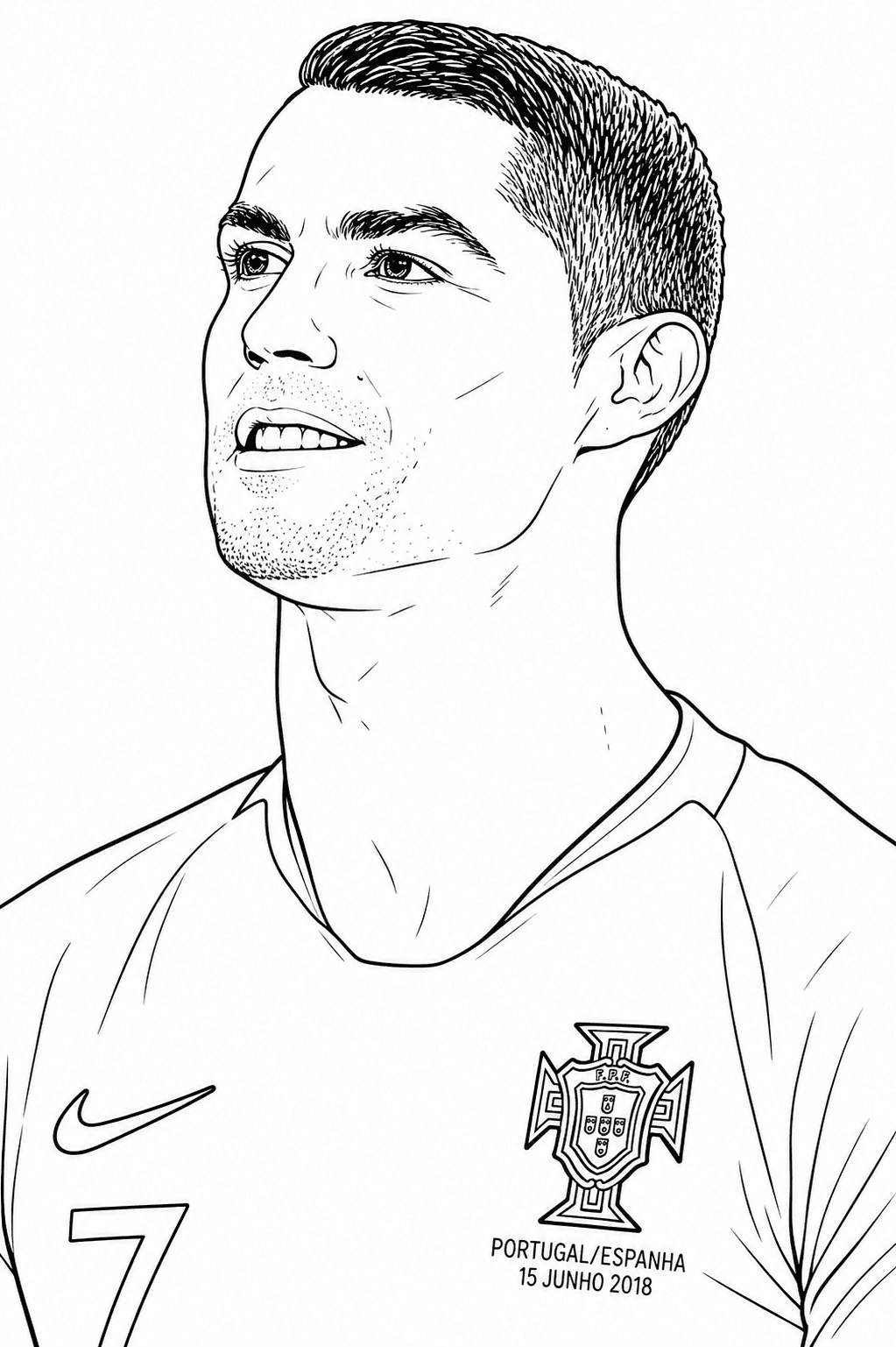 Cristiano Ronaldo Portugal Ausmalbild