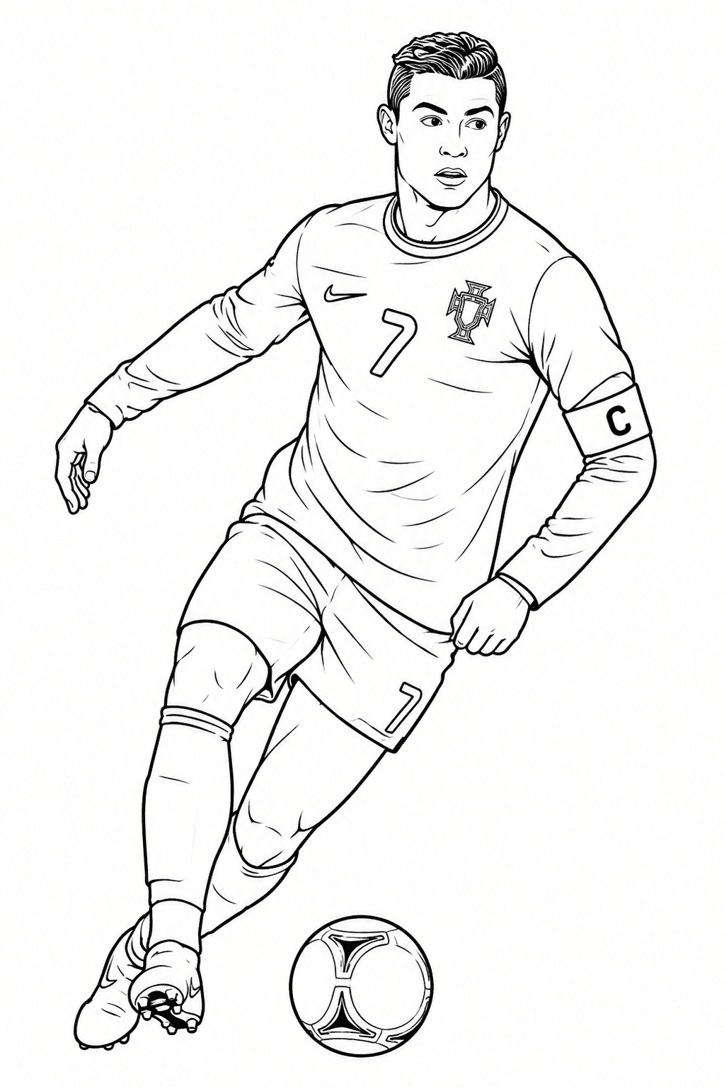Cristiano Ronaldo portugiesische Nationalmannschaft Ausmalbild