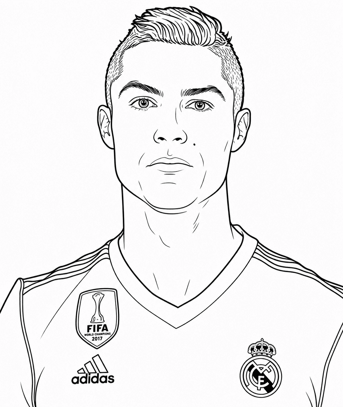 Cristiano Ronaldo Real Madrid Ausmalbild