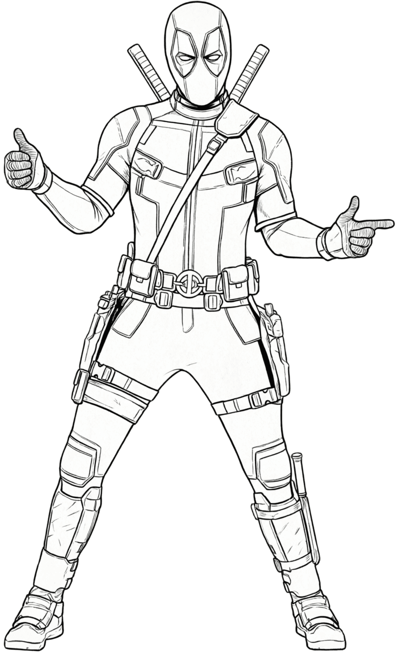 Deadpool Ausmalbild