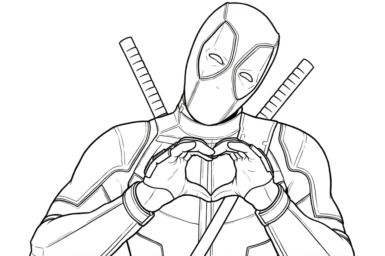 Deadpool Ausmalbild