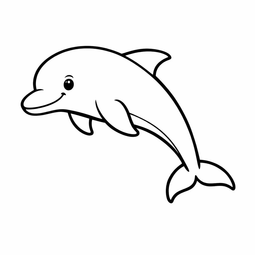Delfin Ausmalbild