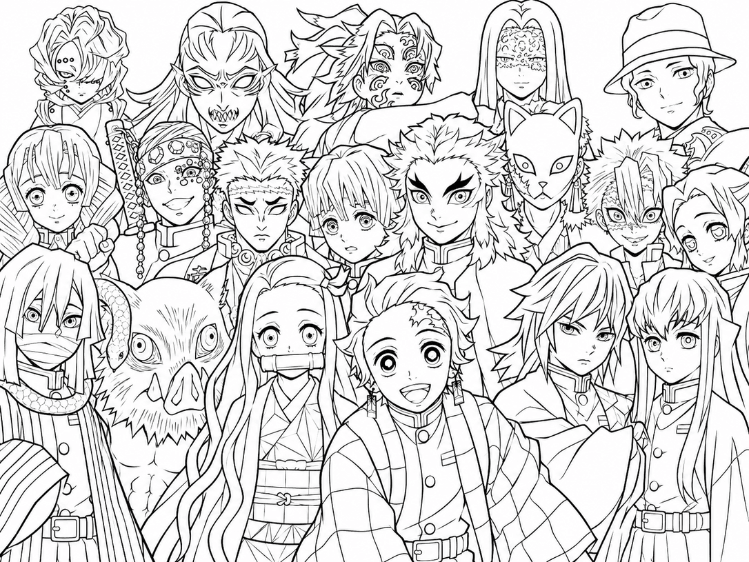 Demon Slayer Zeichnung Ausmalbild