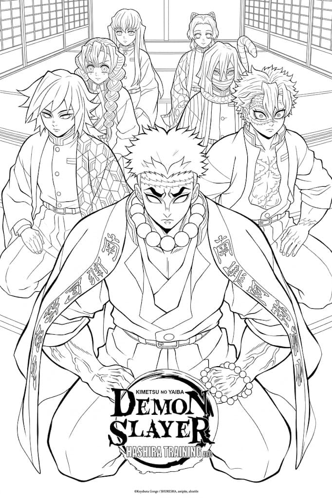 Kimetsu no Yaiba Demon Slayer Ausmalbild