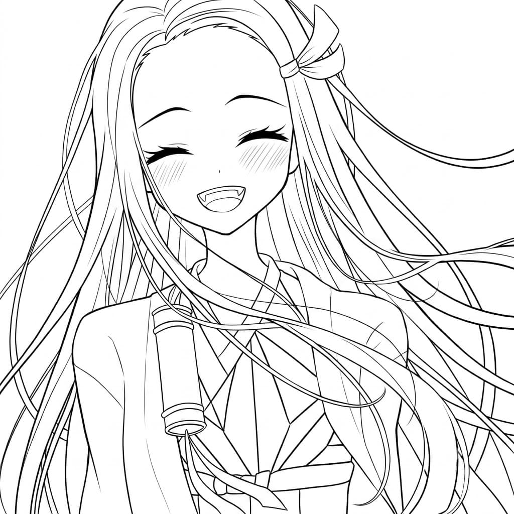 Nezuko Kamado Ausmalbild
