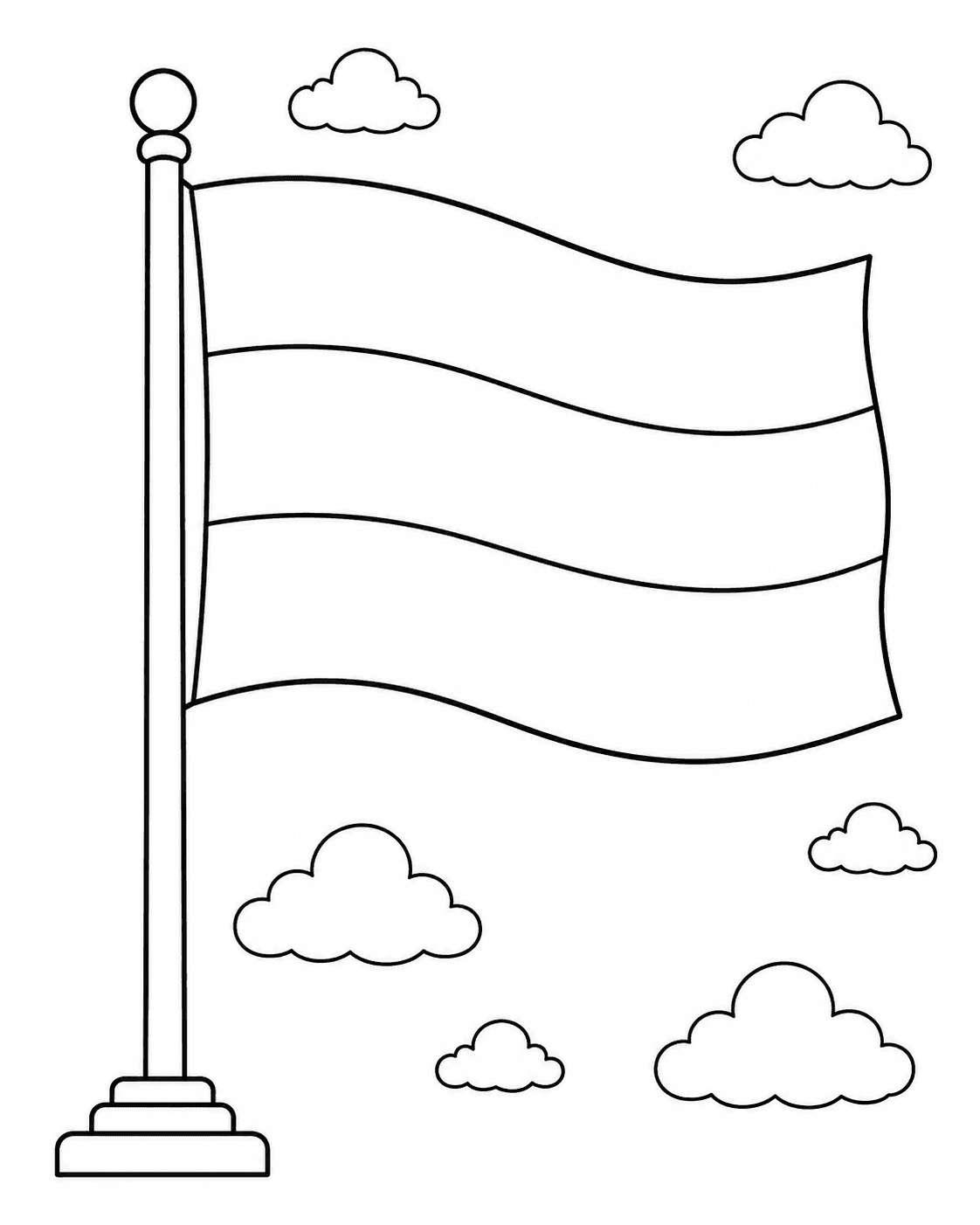 Deutschland Flagge am Himmel Ausmalbild