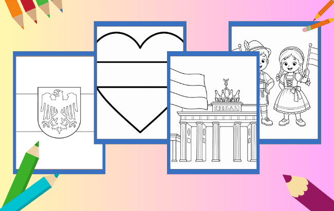 Deutschland Flagge Ausmalbilder