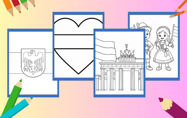 Deutschland Flagge Ausmalbilder