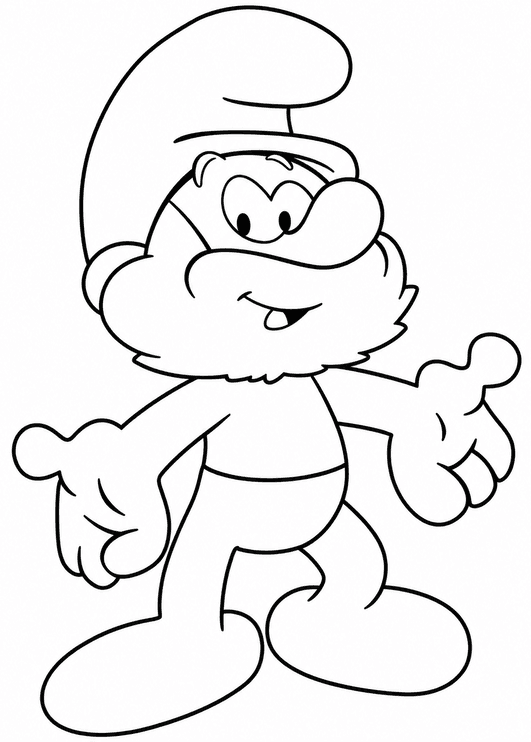 Papa Schlumpf Ausmalbild